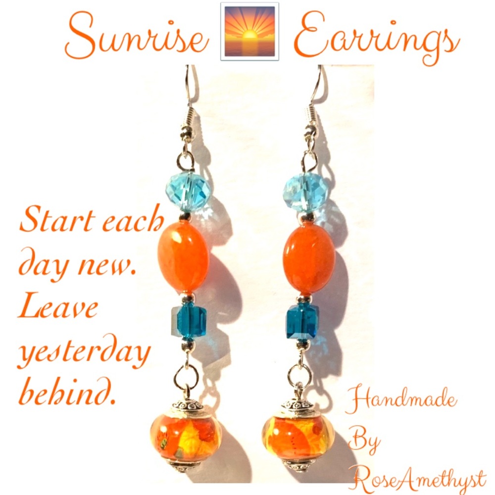 Sunrise Earrings Handcrafted While Daydreaming